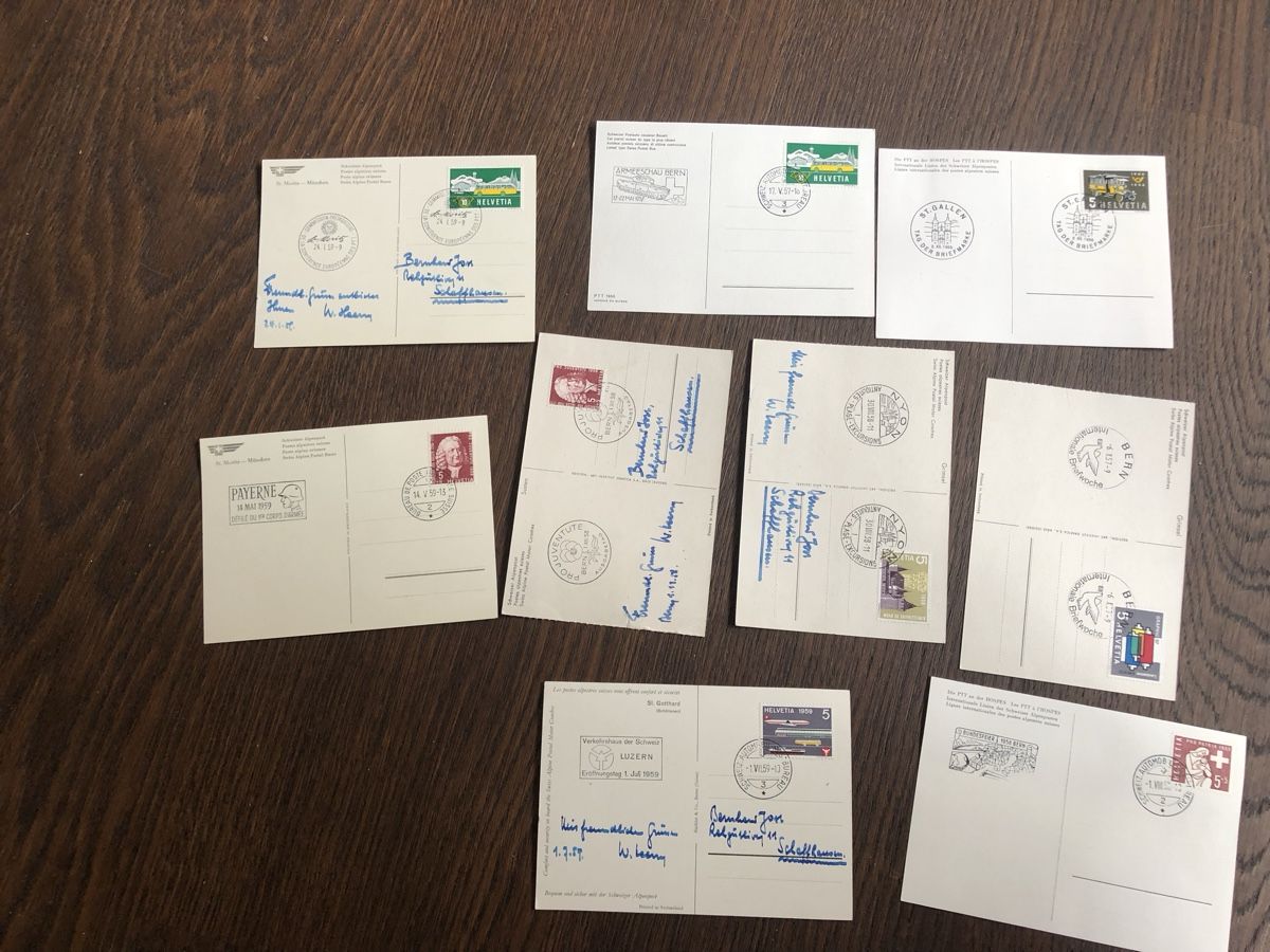 Cartoline postali: 9 offizielle Werbekarten POSTAUTO PTT – Usato da Lufingen venduto da Rac0 7