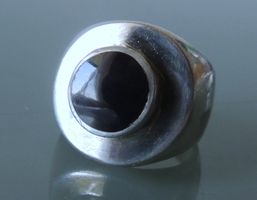 Silber 925 Schörl Turmalin Fingerring Gr. 54
