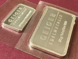 Ab 1.- Geiger Barren 20g & 50g Feinsilber 999.9