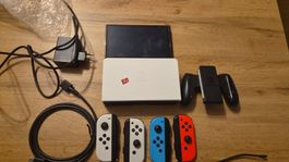 Nintendo Switch OLED Konsole mit Zubehör + Speicherkarte