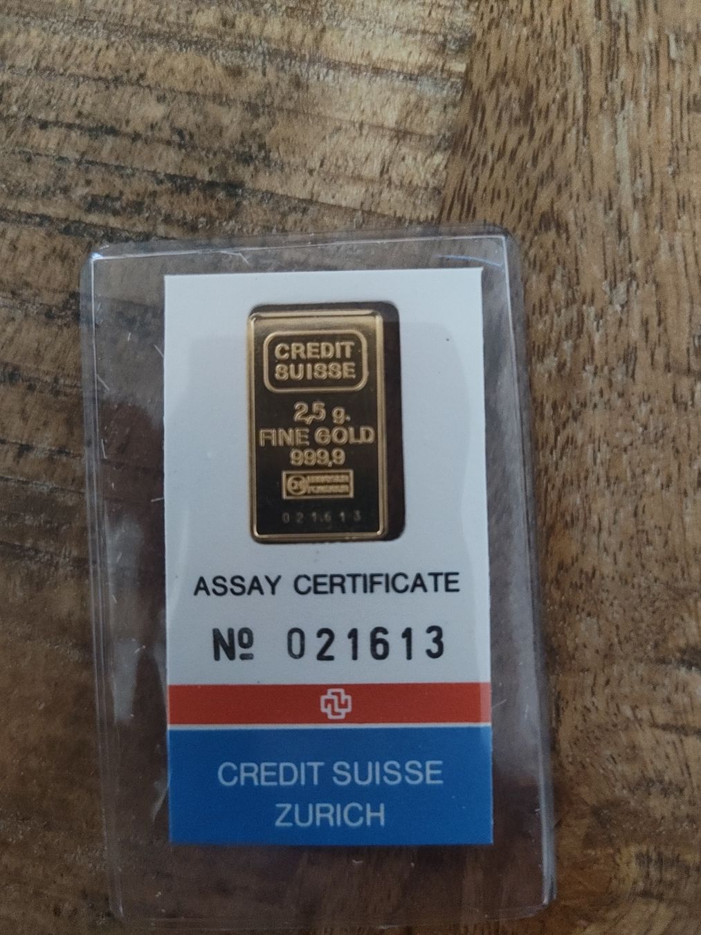 Edelmetalle: 2.5g Gold Barren – Neu und originalverpackt aus Safenwil von vothun