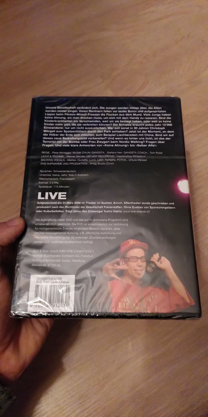 Tutti i DVDs: DVD: Lorenz Kaiser, Affentheater, Comedy – Nuovo e nell'imballaggio originale da Zürich venduto da alessa88 1