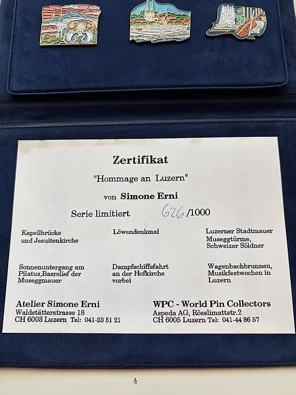 Placchette & Badge: Simone Erni   Hommage an Luzern – Usato da Jonen venduto da Luzella 2