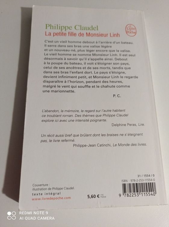 La Petite Fille de Monsieur Linh Livre audio, Philippe Claudel