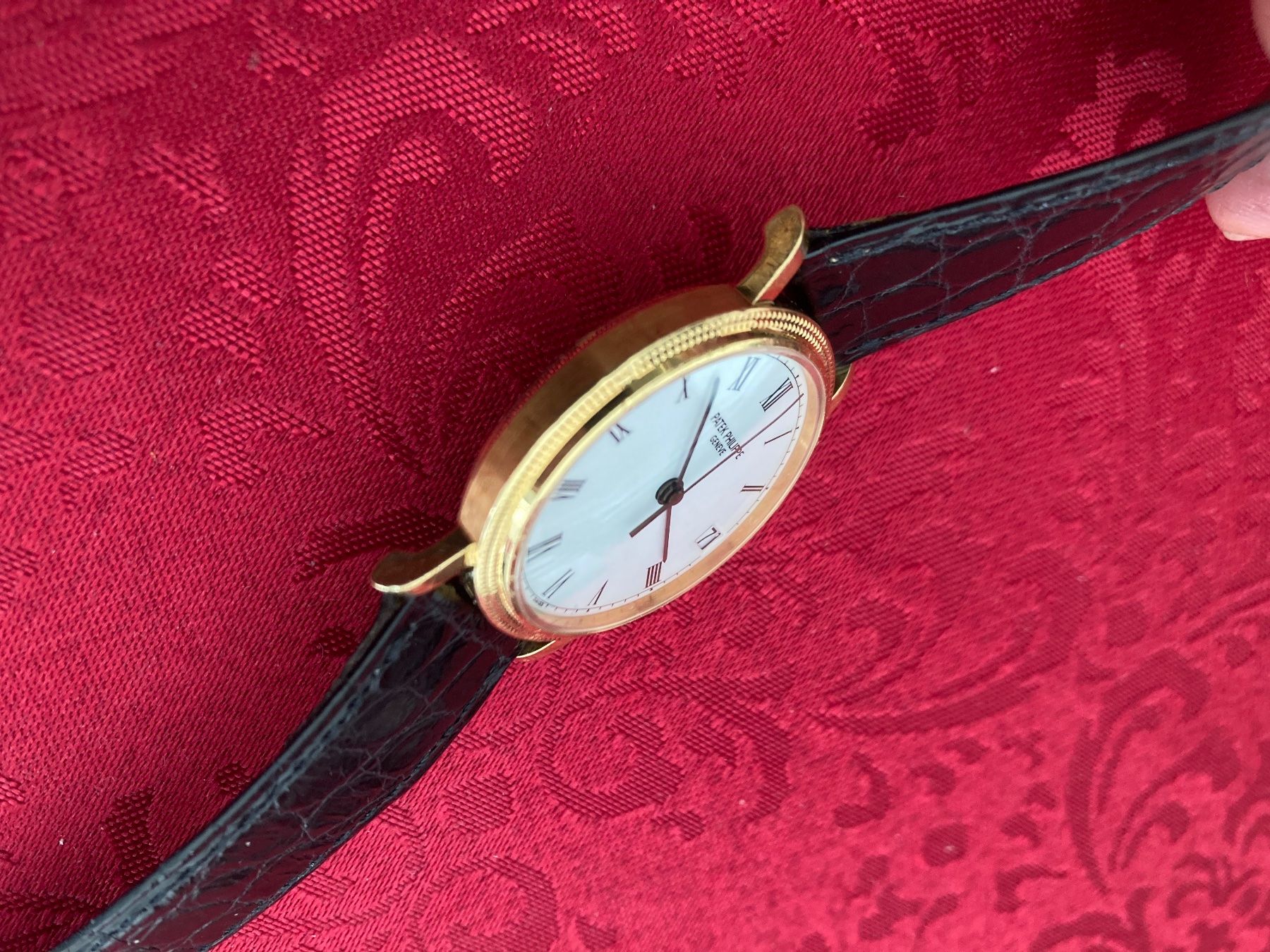 Patek Philippe Orologi: Patek Philippe, Calatrava Ref. 3802, autom, Datum, 18K Gold – Usato da Chur venduto da Spuntz1 5