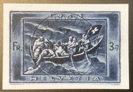 Spendeblock Ausschnitt 1945 W21A mit Vollstempel, TOP !