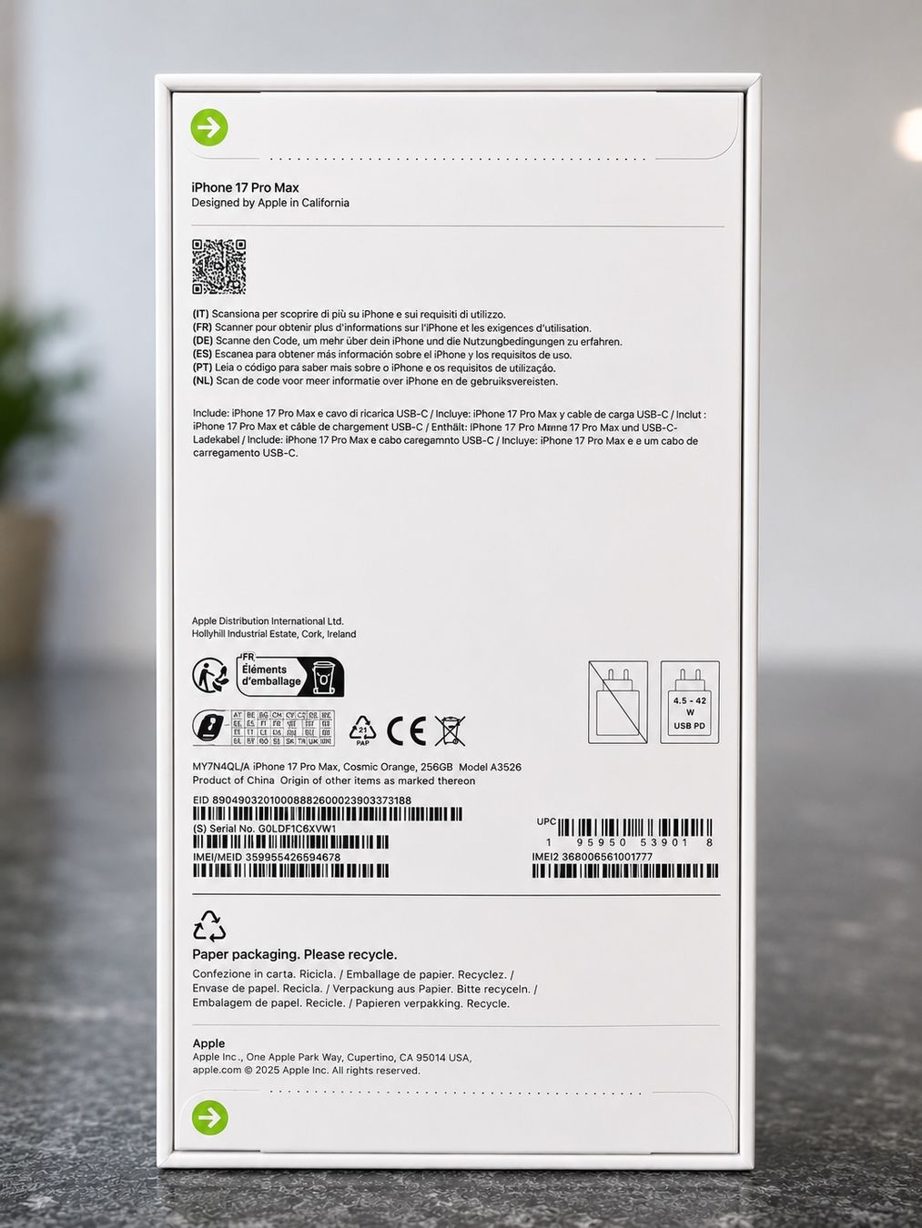 Apple Portables: iPhone 17 Pro Max Cosmic Orange Neu Ungebraucht – D'occasion à Bassersdorf par chr_7yps 2