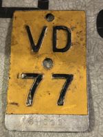 Plaque immatriculation VD 77 84586 vieille