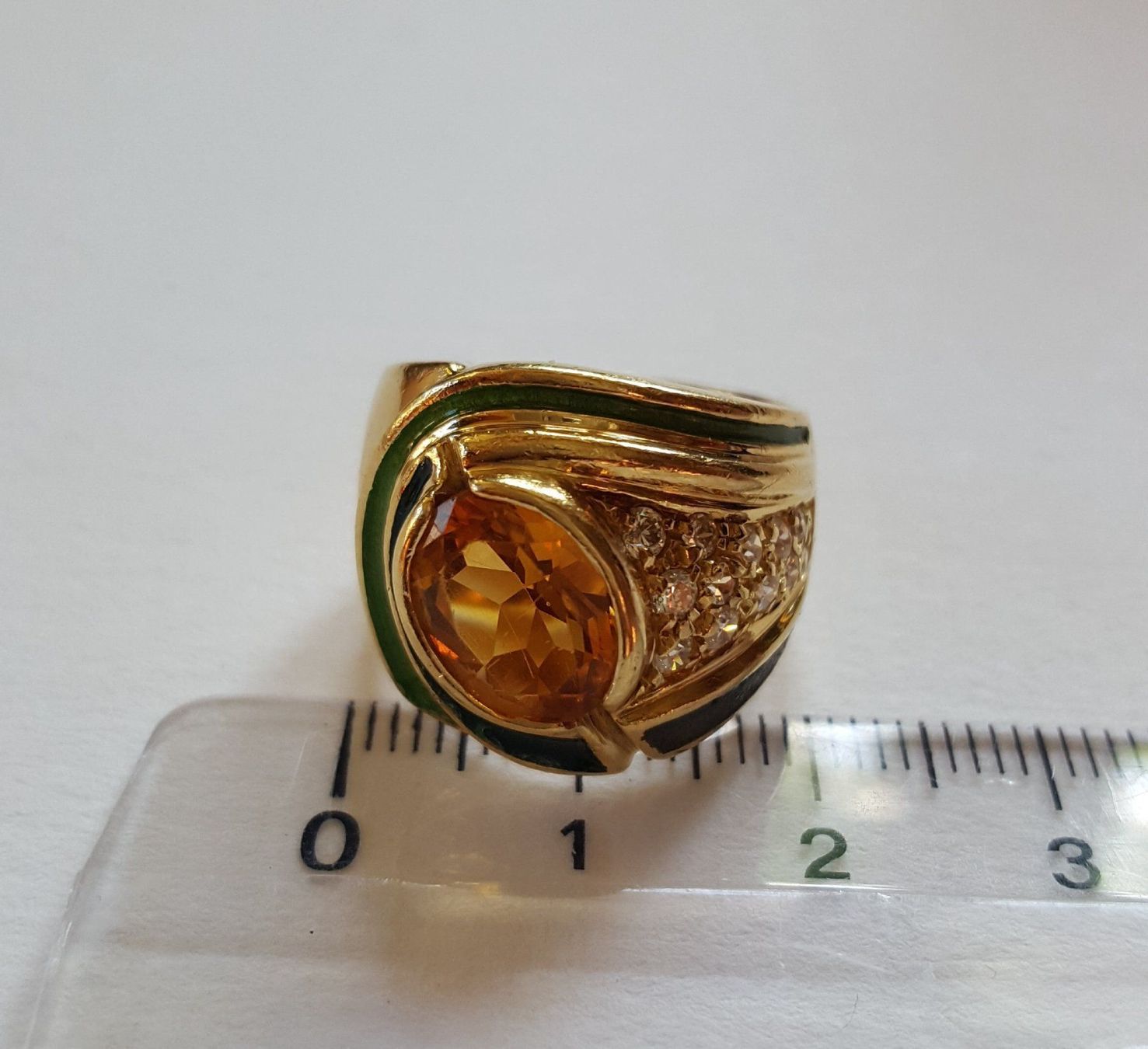 Ringe: 18 Karat 750 Massiv Gold Ring Mit Steine – Gebraucht aus Wald ZH von Aniade 2