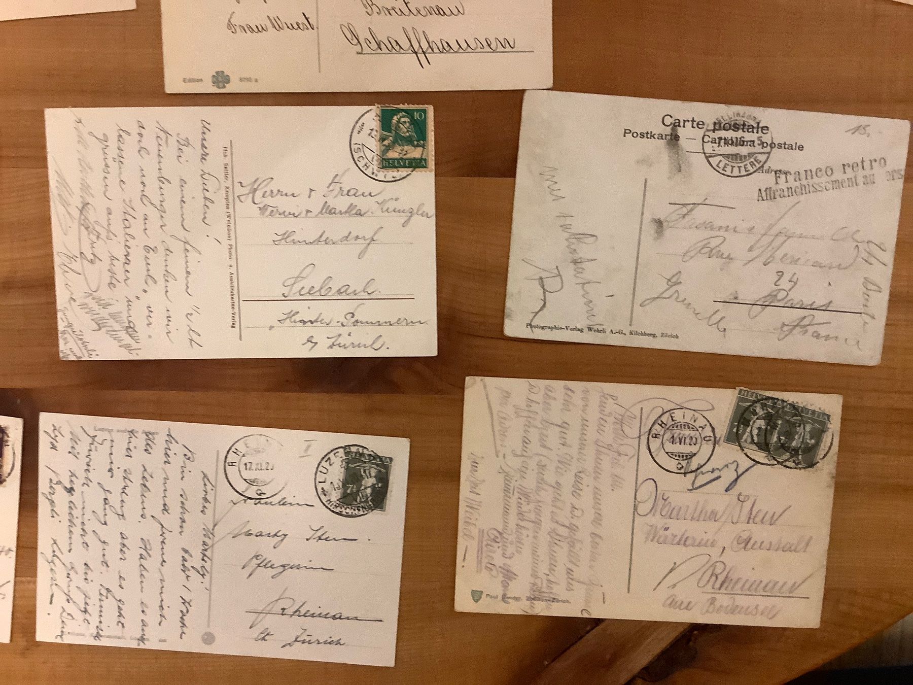 Cartoline postali: 11 gelaufene Ansichtskarten Schweiz 1906 - 1926 – Usato da St. Gallen venduto da herbrig2 6