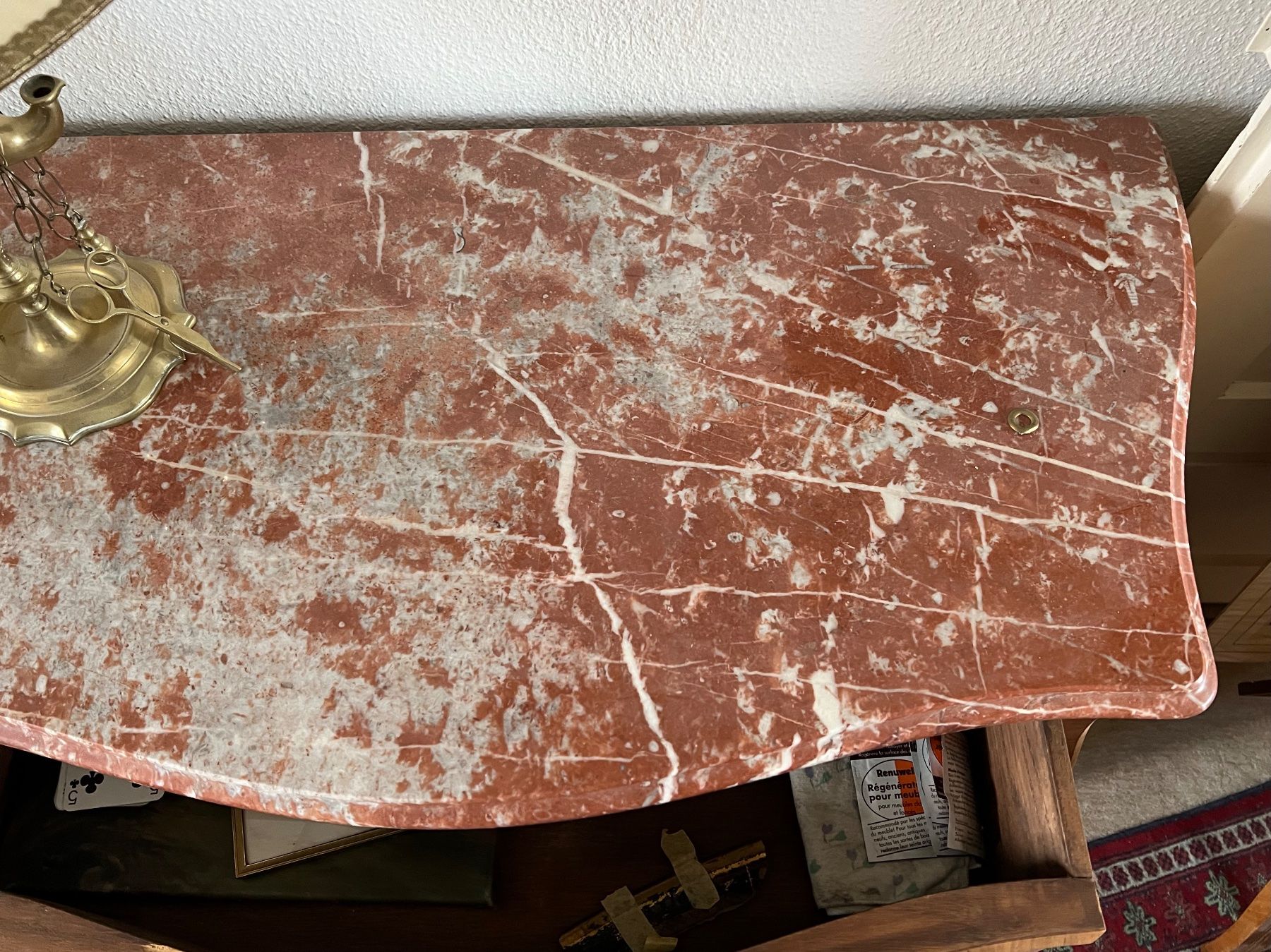Kommoden: Antike Kommode Style Louis XV mit Marmorplatte, Intarsien – Gebraucht aus Schaffhausen von authentique 4