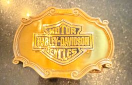 Goldige Harley-Davidson Gürtelschnalle