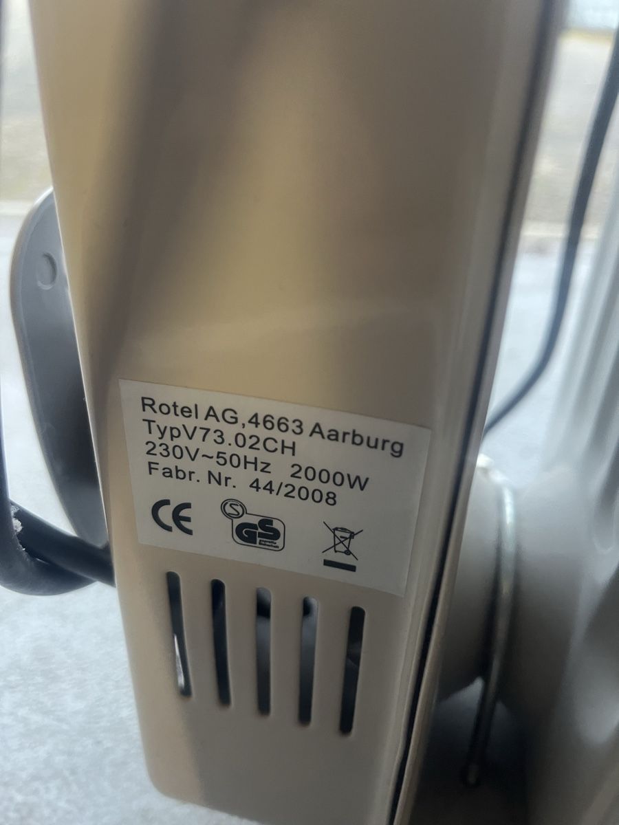 Rotel Heizgeräte: Rotel Heizkörper 230 V 2000W Mobil – Gebraucht aus Münchenstein von pricehouse 6