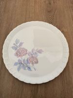 Langenthal Teller Platte lila Blumen D: ca. 31cm
