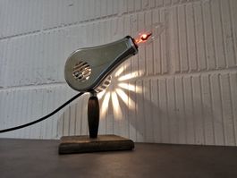Frisör Haarfön-Lampe Unikat Tischlampe Upcyling Leuchte