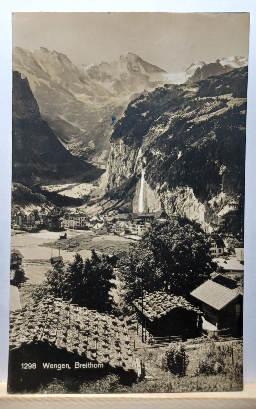 Cartoline postali: Wengen, Breithorn, 1927 – Usato da Aarau Rohr venduto da mgvw