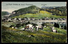 AK Le Pont /Vallée de Joux, Panorama avec Dent de Vaulion