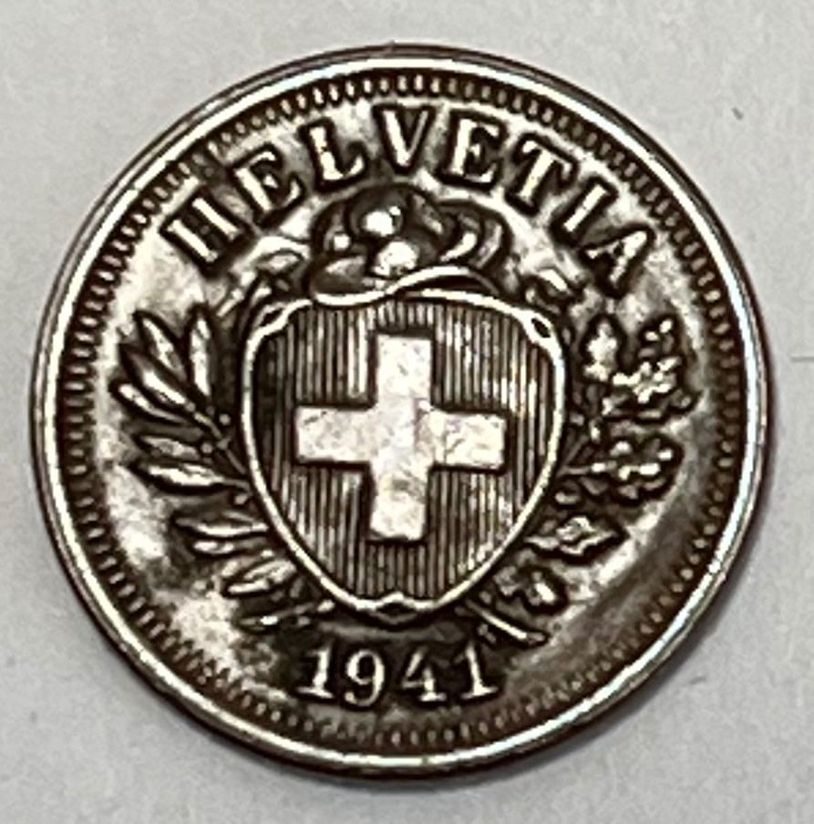 Tutti le monete: 1 Rappen - Schweiz - 1941 – Usato da Dietikon venduto da Numis8953