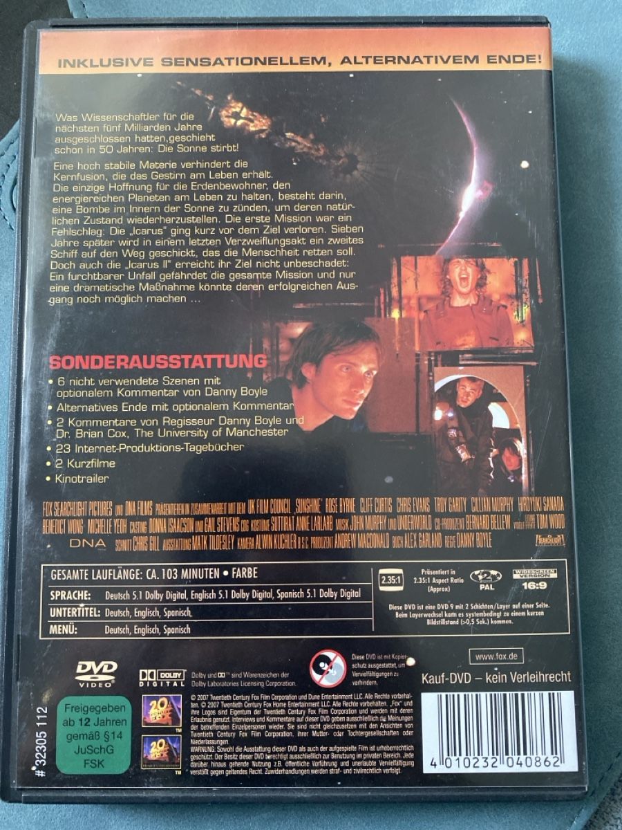 Tous les DVDs: Sunshine – D'occasion à Gasel par Ntomate 1