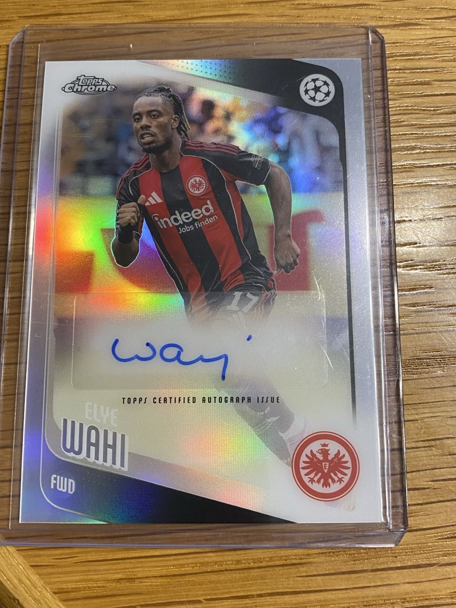 Topps Cartes à collectionner: Autograph Card Elye Wahi Topps Chrome 2025/26 neu – Neuf (Voir description) à Boningen par chregu90