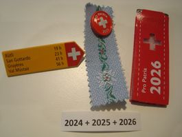 Abzeichen 1. August 2024+2025+2026 unzirkuliert
