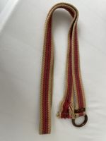 Vintage Stoffgürtel, rot/beige gestreift, top Zustand!