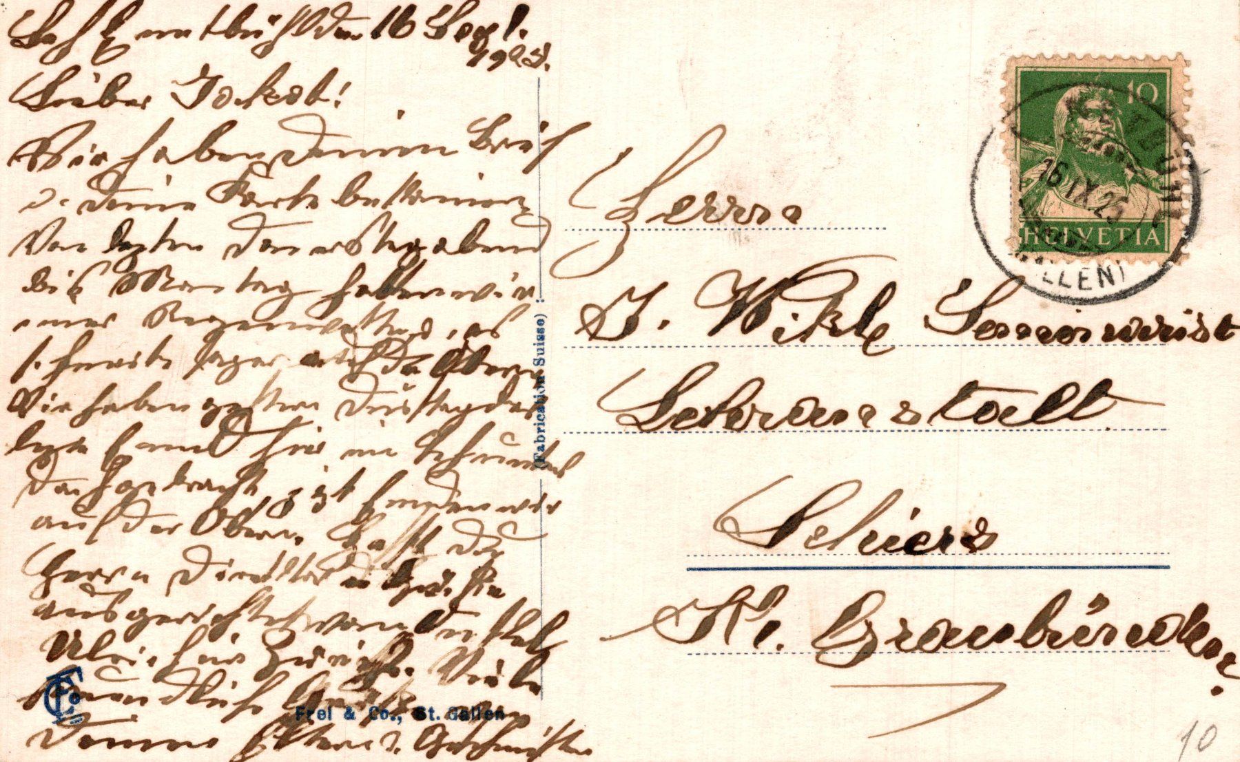 Cartoline postali: Ennetbühl – Usato da Bronschhofen venduto da Astore 1