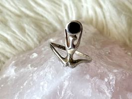 Ring Silber 925 mit schwarzem Stein