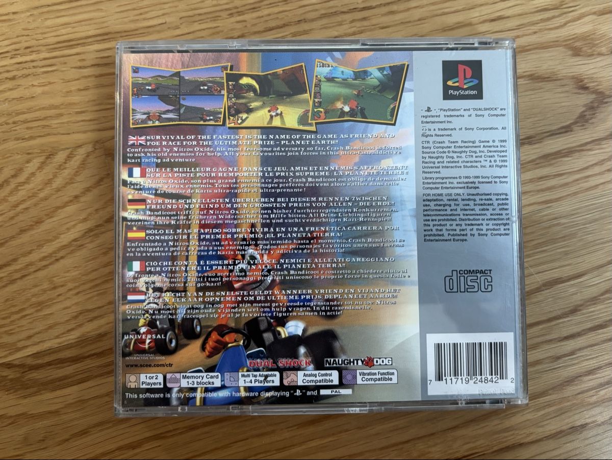 Jeux: PS (PAL) - CTR Crash Team Racing – D'occasion à Widen par mxpx_1981 1