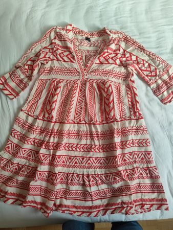 Vero Moda Robe d'été, Motifs Rouges Ethniques, Taille S