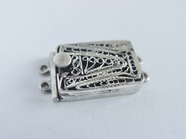 Vintage Schliesse Silber 800, filigran verziert