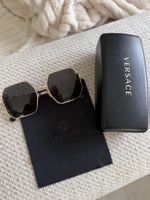 Versace Sunglasses Medusa Gold Frame Black Lens Case & Cloth