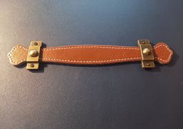 20x Ledergriff Möbel Retro 128mm - Poignée cuir pour meuble