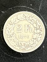 2 Franken 1879 Helvetia Muenze Silber