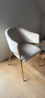 Stühle Beige mit goldene Füsse