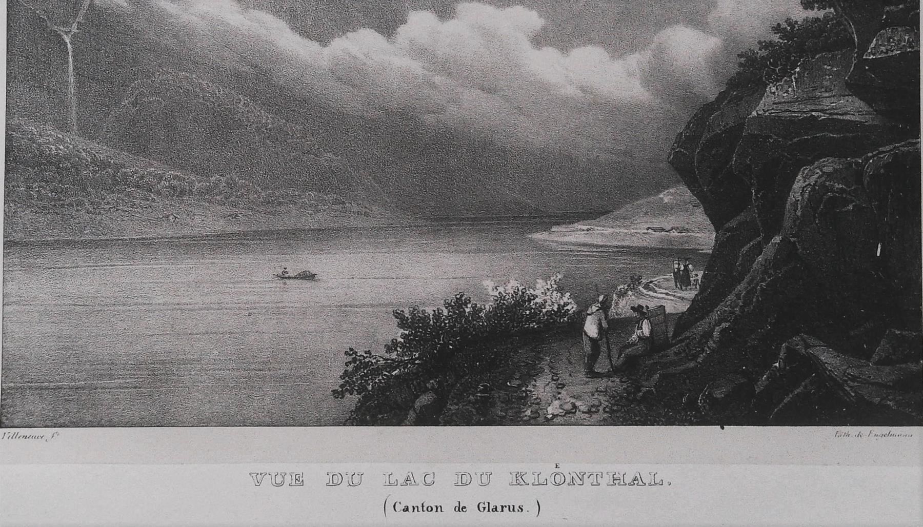 Gravures: Klöntal Glarus  Litho von Engelmann – D'occasion à Rafz par Helvet32 1