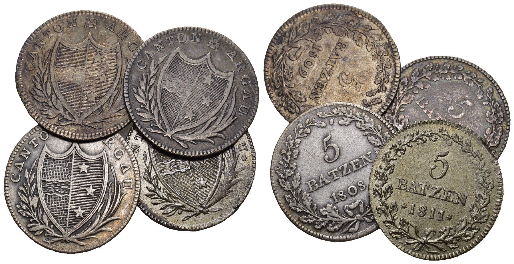 Toutes les monnaies: Aargau Lot Kantonalmünzen – D'occasion à Bern par numismatictops