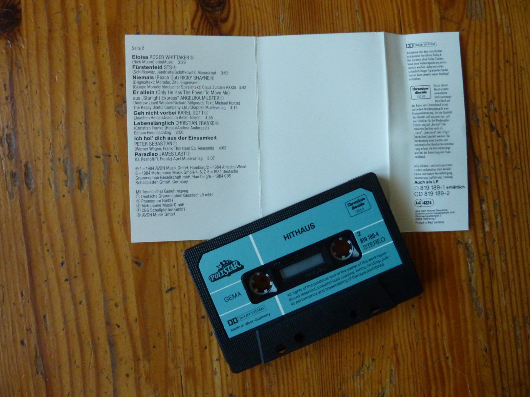 Musicassette: Musikkassette: Hithaus - Star-Treff – Usato da Effretikon venduto da Lupari 2
