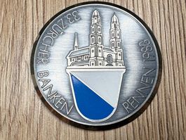 Grosse Medaille / Plakette „33. Zürcher Banken Rennen 1983