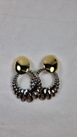Elegante Bicolor Ohrringe Clip Ohrschmuck (505)
