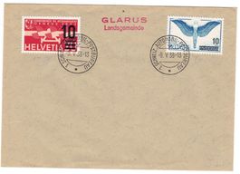 Lettre avec le cachet Glarus BPA A140 du 8.V.38