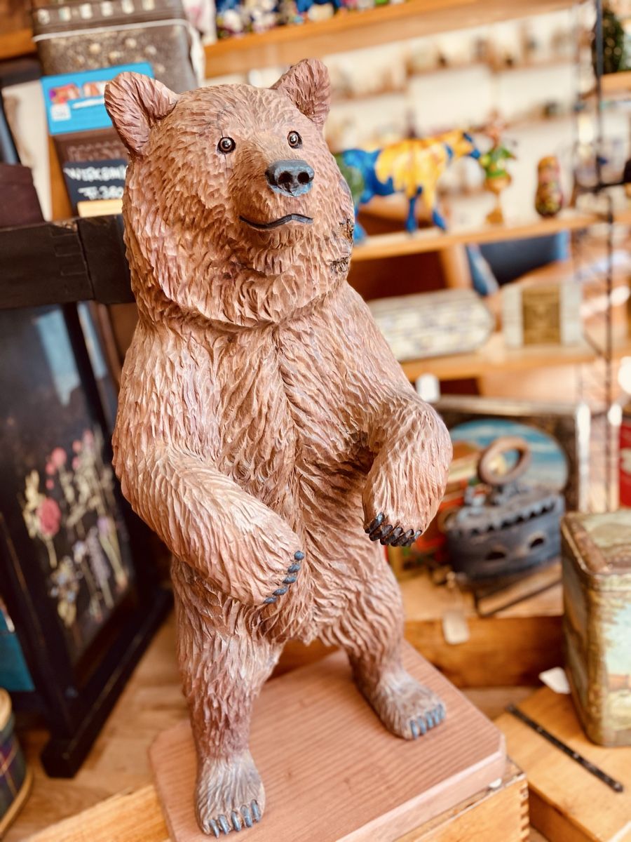 Skulpturen & Statuen: Holzfigur Bär handgeschnitzt 72cms – Gebraucht aus Merligen von aebi57 9
