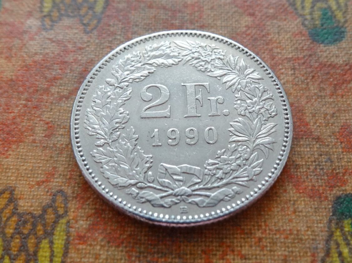 Alle Münzen: 2 Fr. 1990 – Gebraucht aus Romanel-sur-Lausanne von Swift13