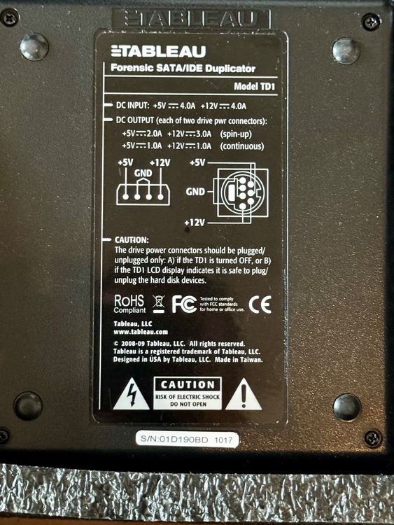 Tableau forensic duplicator cloner modell td1 sata ide kaufen auf ricardo