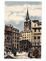 Schweiz, Ansichtskarte Zürich 31.12.1913