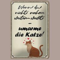 🔥 UMARME DIE KATZE Blechschild ❤️ 12x18cm OVP 🔥