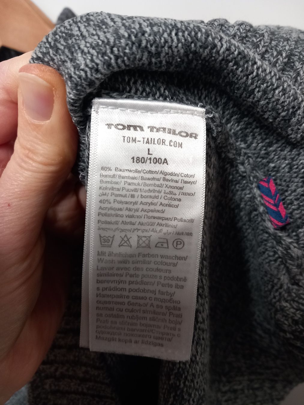 Tom Tailor Maglioni & Felpe: Tom Tailor Herrenpullover Gr. M, grau-meliert – Usato da Gwatt (Thun) venduto da umwelt-brocki 3