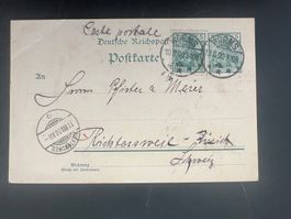 Postkarte Reichspost 1900 nach CH    (V893)