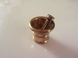 antike mini messing Mörser (Setzkasten od.Puppenhaus)11