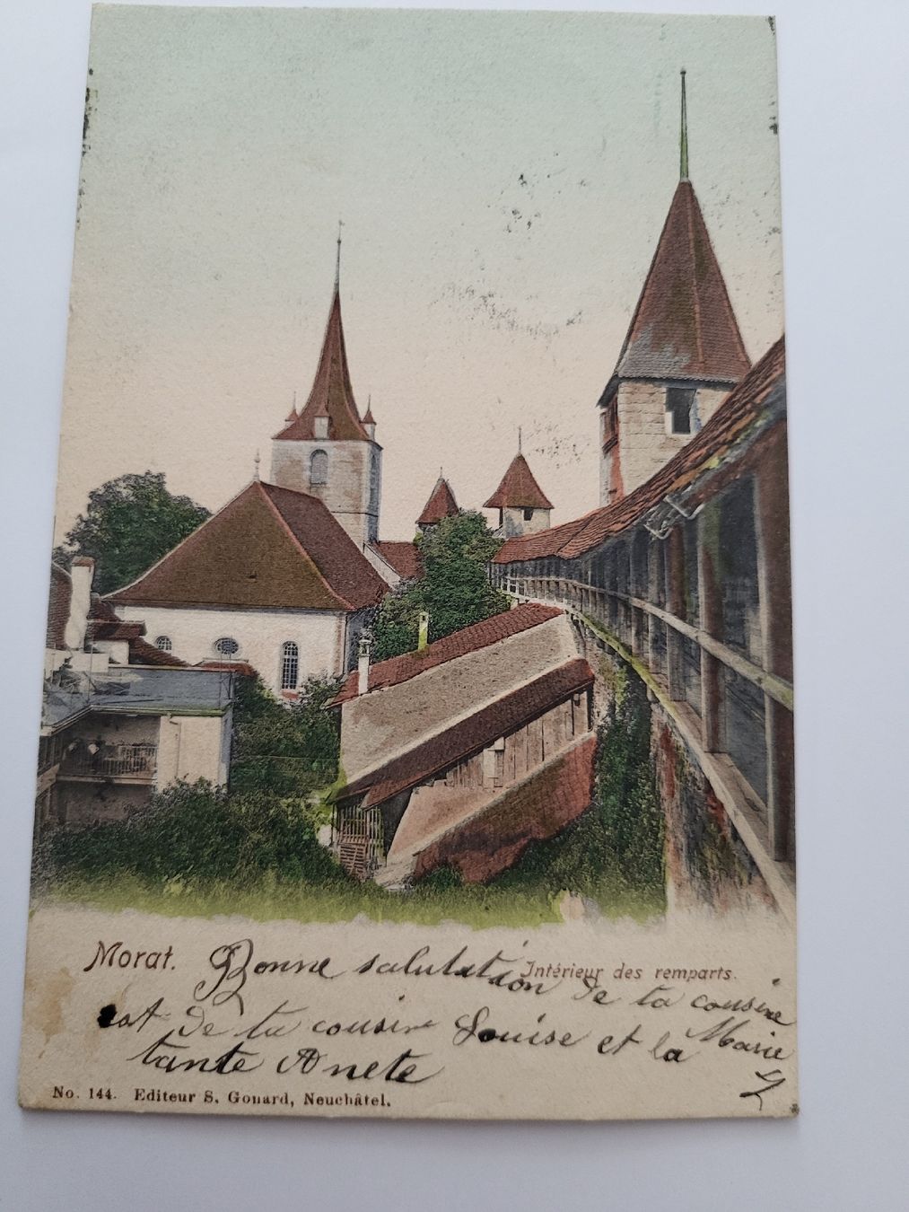 Ansichtskarten: Alte Ansichtskarte Murten Morat Stadtmauer R35 – Gebraucht aus nunningen von mic_88k2
